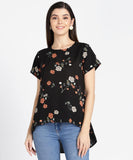 Women's Crepe Floral Print Top